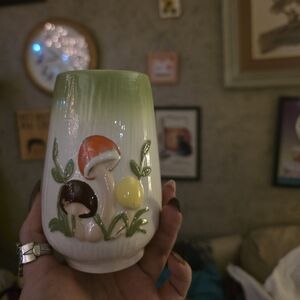 Vintage Arnel's Mushroom Spoon Canister